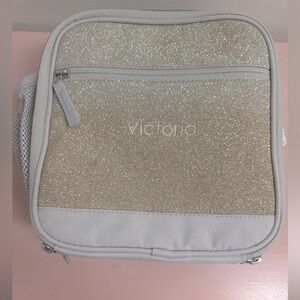 Pottery Barn Kids Silver Gold Sparkle Ombré Lunchbox “Victoria” personalization